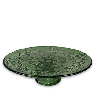 CAKE PLATE BRANCHES GREEN L