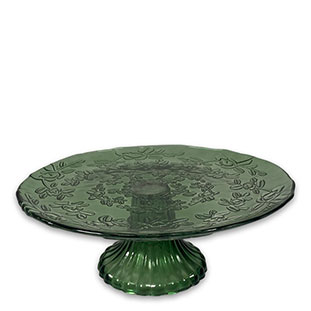 CAKE PLATE BRANCHES GREEN M