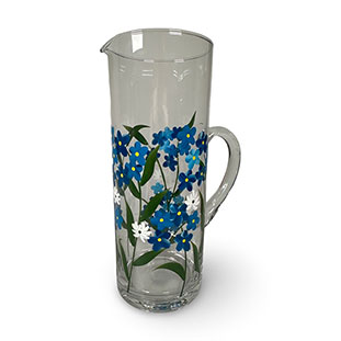 HANDPAINTED JUG BLOOMY BLUE