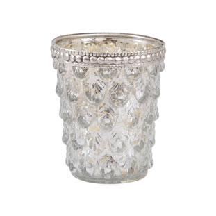 CANDLE HOLDER SILVER PINE