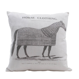 CUSHION COVER HORSE CLOTHING 45X45CM
