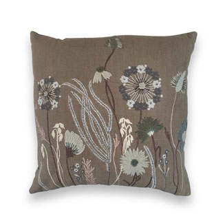 CUSHION COVER PAPAVER LIGHT BROWN