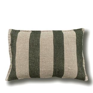 CUSHION COVER y/d FRANCIS DARK OLIVE OBLONG