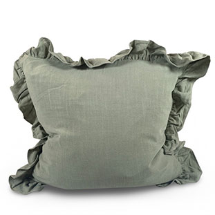 CUSHION COVER FLOUNCE MENTHOL