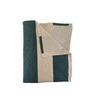 TABLE CLOTH FLO BLOCK STRIPE STEEL GREY
