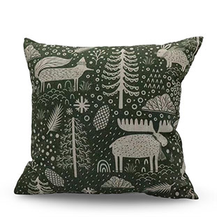 CUSHION COVER SNOW STORM GREEN