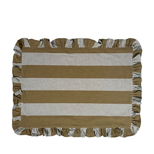 PLACE MAT FLOUNCE MUSTARD