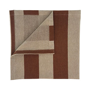 NAPKIN BLOCK STRIPE RUST