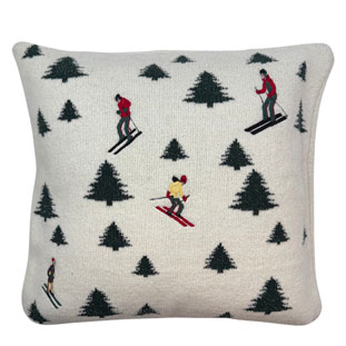KNITTED CUSHION COVER SNOW PLACE LIKE HOME