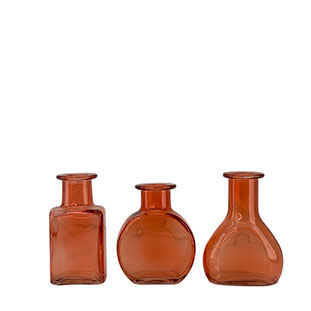 MINI VASE TREV ORANGE 3ass