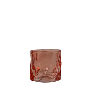 CANDLE HOLDER CRINKLE ORANGE