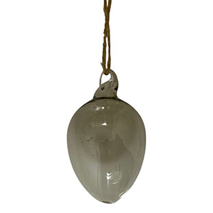 HANGING EGG SHEERE LIGHT GREY SMALL