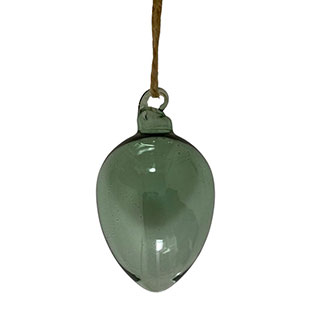 HANGING EGG SHEERE SMOKE GREEN SMALL