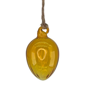 HANGING EGG SHEERE SWIRL YELLOW S
