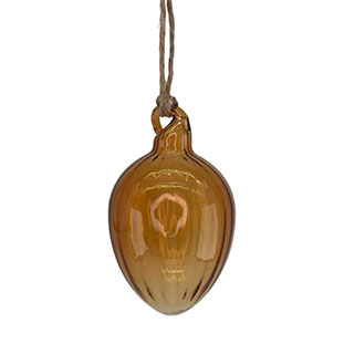 HANGING EGG SHEERE SWIRL DARK OCRA S