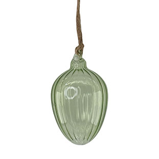 HANGING EGG SHEERE SWIRL LIGHT GREEN S