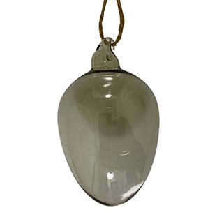 HANGING EGG SHEERE LIGHT GREY LARGE