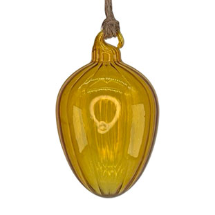 HANGING EGG SHEERE SWIRL YELLOW L