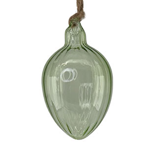 HANGING EGG SHEERE SWIRL LIGHT GREEN L