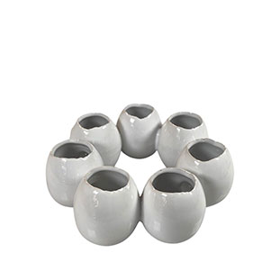 POT CIRCLE EGG WHITE