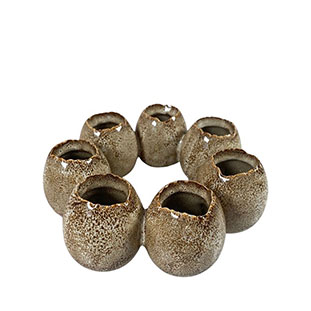 POT CIRCLE EGG MOTTLED