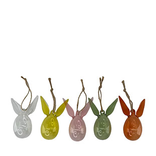 HANGING BUNNY EGGS 5ass SHEERE S