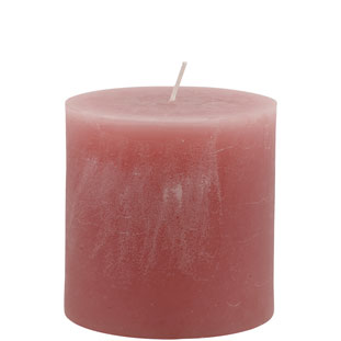 CANDLE 10X10CM PINK 64HR
