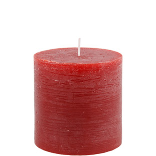 CANDLE 10X10CM RED  64HR