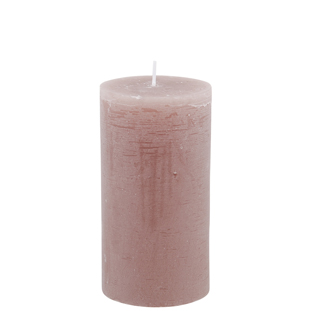 CANDLE 7X13CM LIGHT BROWN 52HR