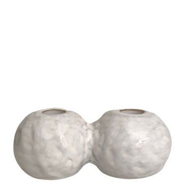 CANDLEHOLDER SNOWBALL SIDE BY SIDE