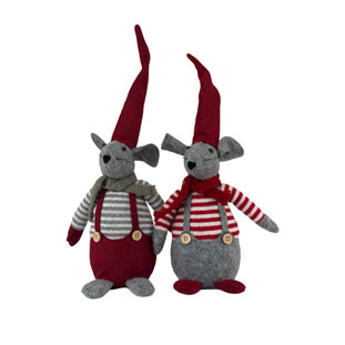 DECORATION MOUSE STRIPEY 2ass