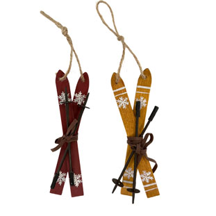 ORNAMENT GLIDER SKIS 2mix YELLOW RED