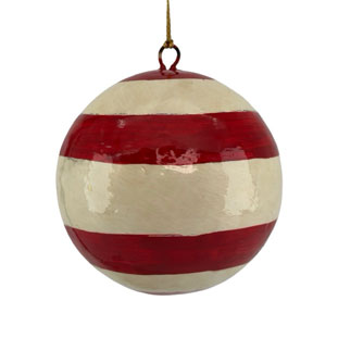 HANDPAINTED ORNAMENT BONUS RED