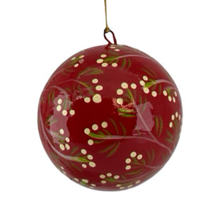HANDPAINTED ORNAMENT BONNI RED