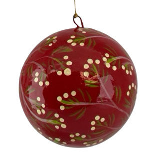 HANDPAINTED ORNAMENT BONNI RED