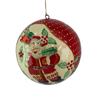 HANDPAINTED ORNAMENT BASTIAN RED