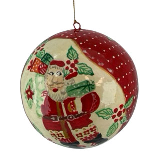 HANDPAINTED ORNAMENT BASTIAN RED