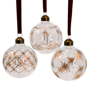 ORNAMENT CLEAR SPARKLING STAR