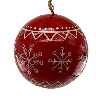 HANDPAINTED ORNAMENT SNOW