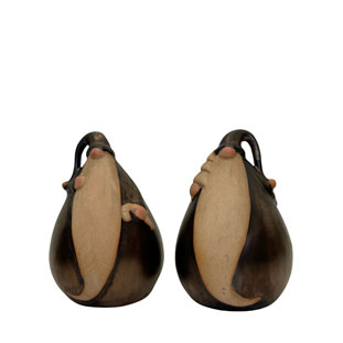 DECORATION GNOME DARK GOLD S 2 set