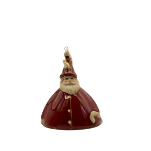 ORNAMENT GNOME LITTLE BELL RED