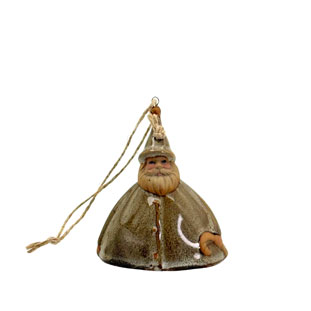 ORNAMENT GNOME LITTLE BELL BROWN