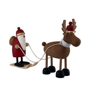 DECORATION YULE SANTA & ELK S