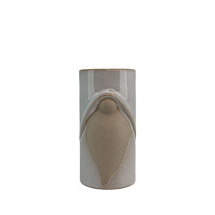 CANDLE HOLDER SANTA TEA WHITE S