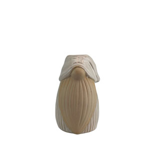 CANDLE HOLDER SANTA CROWN WHITE