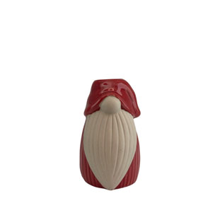 CANDLE HOLDER SANTA CROWN RED