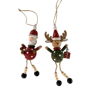 ORNAMENT YULE  FESTIVE FRIENDS 2 set