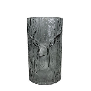GLASS VASE / CANDLE HOLDER REINDEER GREY