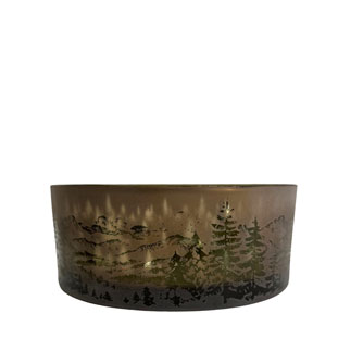 CANDLE HOLDER LOW BOWL FORESTLIGHT GOLD