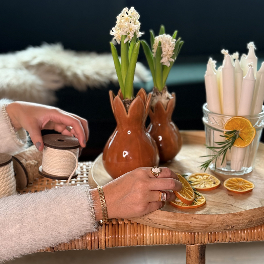 VASE HYACINTUS OCRA SMALL